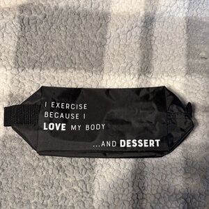 Black Cosmetic Bag with Fun Quote